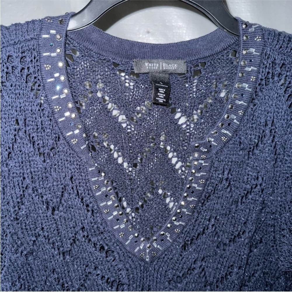 White House Black Market Navy Sweater - Picture 1 of 4